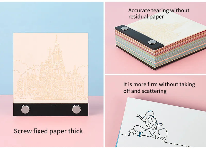 Omoshiroi Block 146Sheets 3D Notepad Dissney Castle Three-Dimensional Memo Pad Paper Notes Kawaii Desk Accessories Birthday Gift