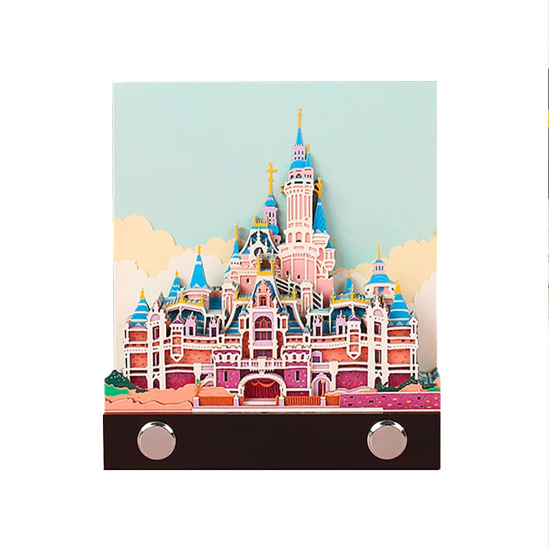 Omoshiroi Block 146Sheets 3D Notepad Dissney Castle Three-Dimensional Memo Pad Paper Notes Kawaii Desk Accessories Birthday Gift